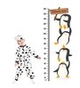 Three Penguin in Multicolour Height Chart