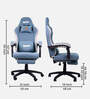 Throne Gaming Chair in Light Blue Colour