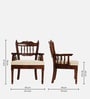 Throno Teak Wood Arm Chair In Beige Color