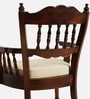 Throno Teak Wood Arm Chair In Beige Color