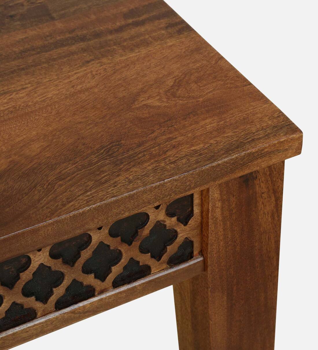 Buy Tishya Solid Wood 4 Seater Dining Table In Provincial Teak Finish