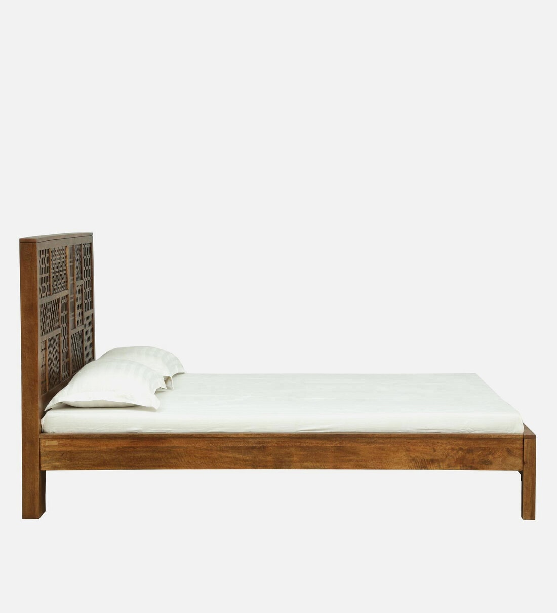 Buy Tishya Solid Wood King Size Bed In Provincial Teak Finish By