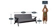 Tiara 3 Seater Wooden Sofa In Grey Colour
