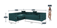 Tidafors Velvet RHS Sectional Sofa in Green Colour