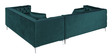 Tidafors Velvet Corner Sofa in Green Colour in C Shape