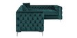 Tidafors Velvet Corner Sofa in Green Colour in C Shape