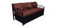 Timlin Queen Size Pull-Out Sofa Cum Bed with Storage in Matte Black Finish
