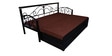 Timlin Queen Size Pull-Out Sofa Cum Bed with Storage in Matte Black Finish