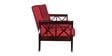 Tina 2 Seater Wooden Sofa In Red Colour