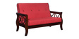 Tina 2 Seater Wooden Sofa In Red Colour