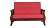 Tina 2 Seater Wooden Sofa In Red Colour