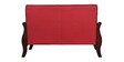 Tina 2 Seater Wooden Sofa In Red Colour