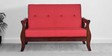 Tina 2 Seater Wooden Sofa In Red Colour
