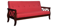 Tina 3 Seater Wooden Sofa In Red Colour