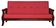 Tina 3 Seater Wooden Sofa In Red Colour