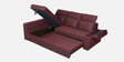 Tivoli Fabric RHS Pull-Out Sofa Cum Bed in Wine Red Colour with Storage