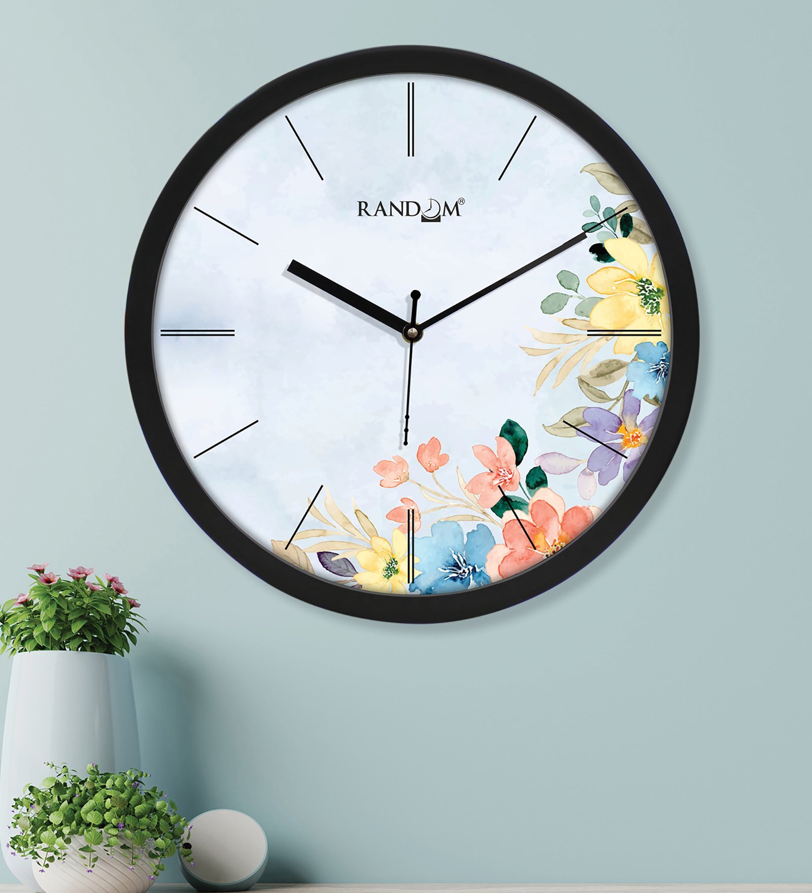 Tic Toc Multicolour Plastic Wall Clock