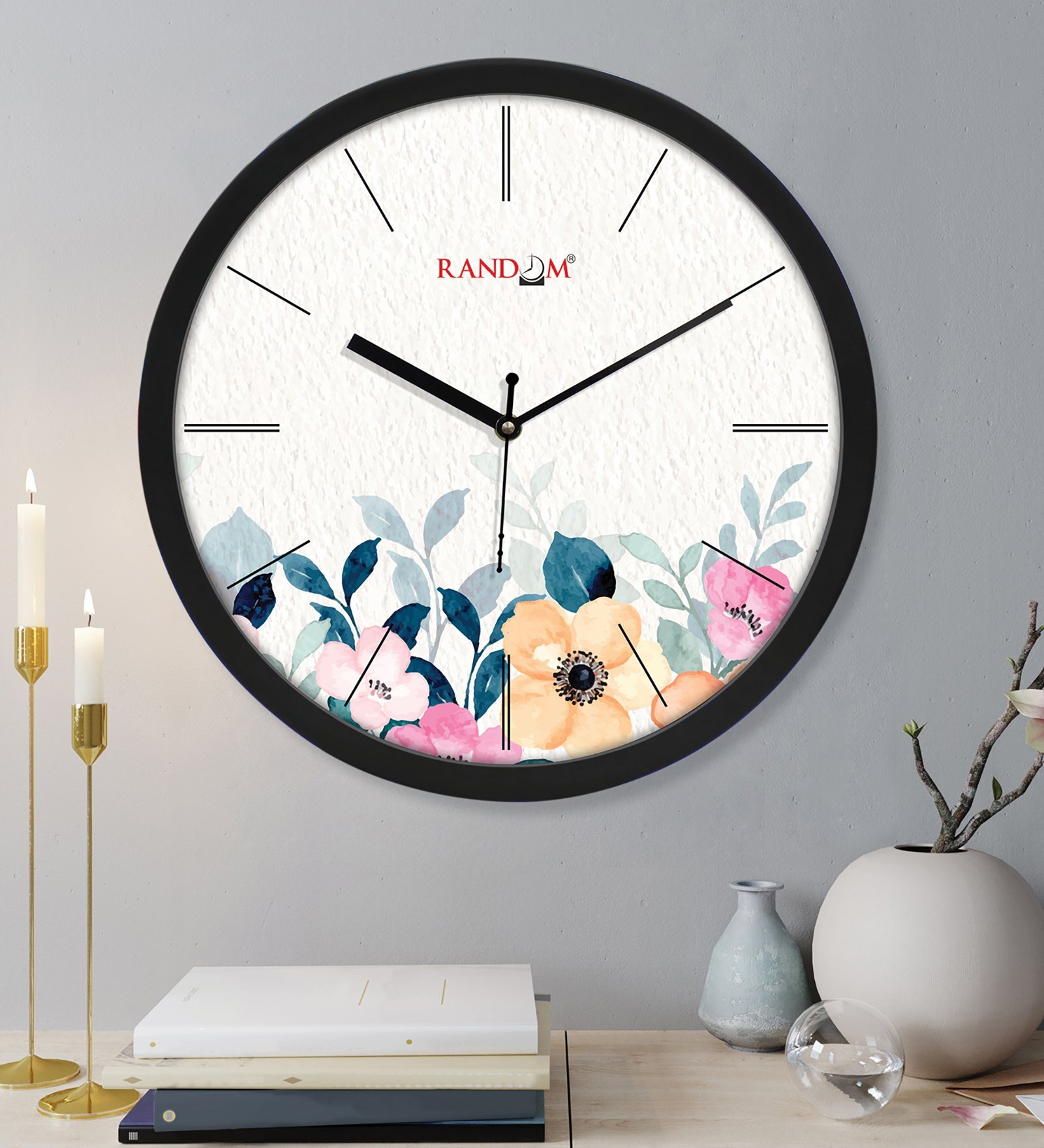 Tic Toc Multicolour Plastic Wall Clock