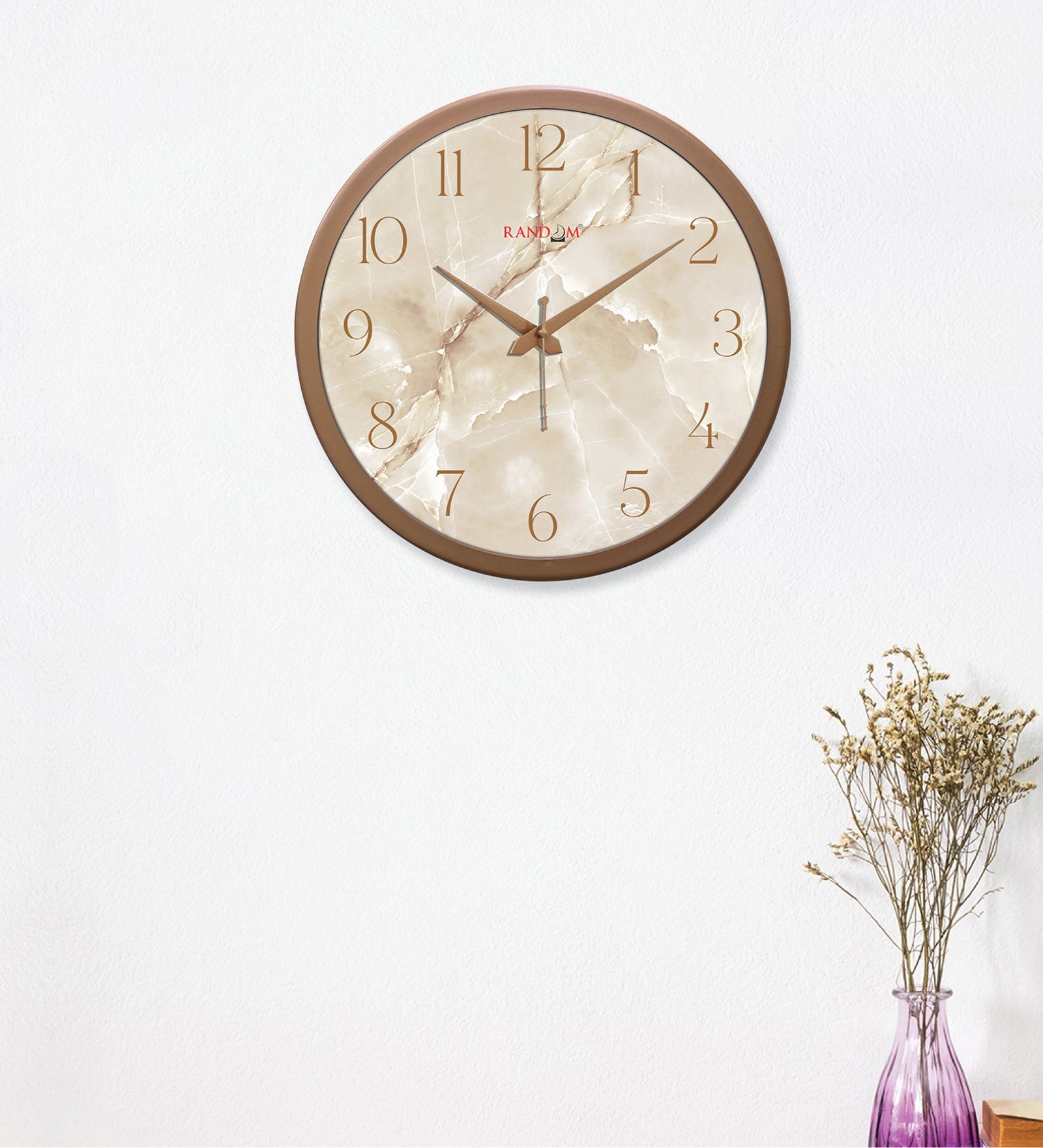 Tic Toc Copper Plastic Wall Clock