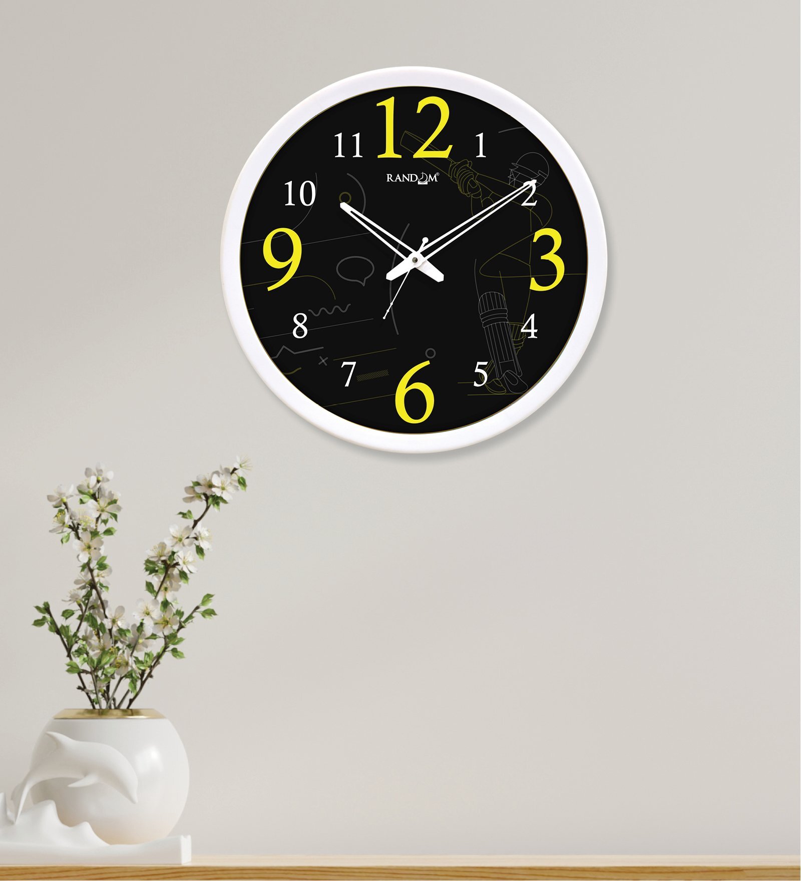 Tic Toc Multicolour Plastic Wall Clock