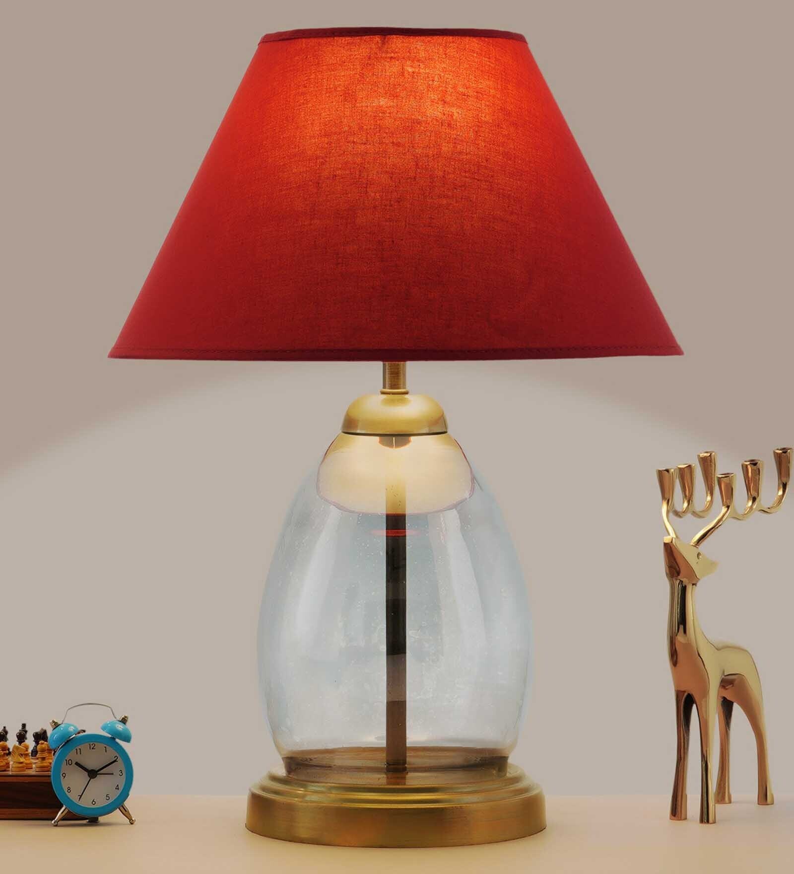 Tiered Smoke Luster Glass Table Lamp