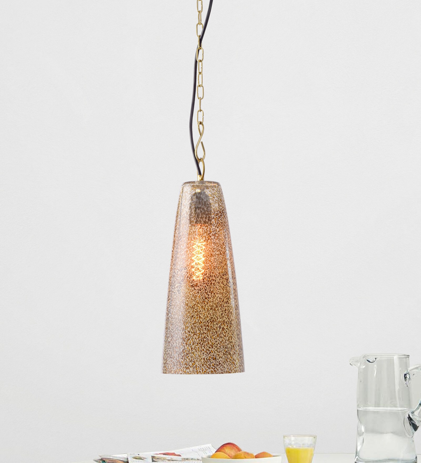 Tigris Brown Glass Hanging Lamp