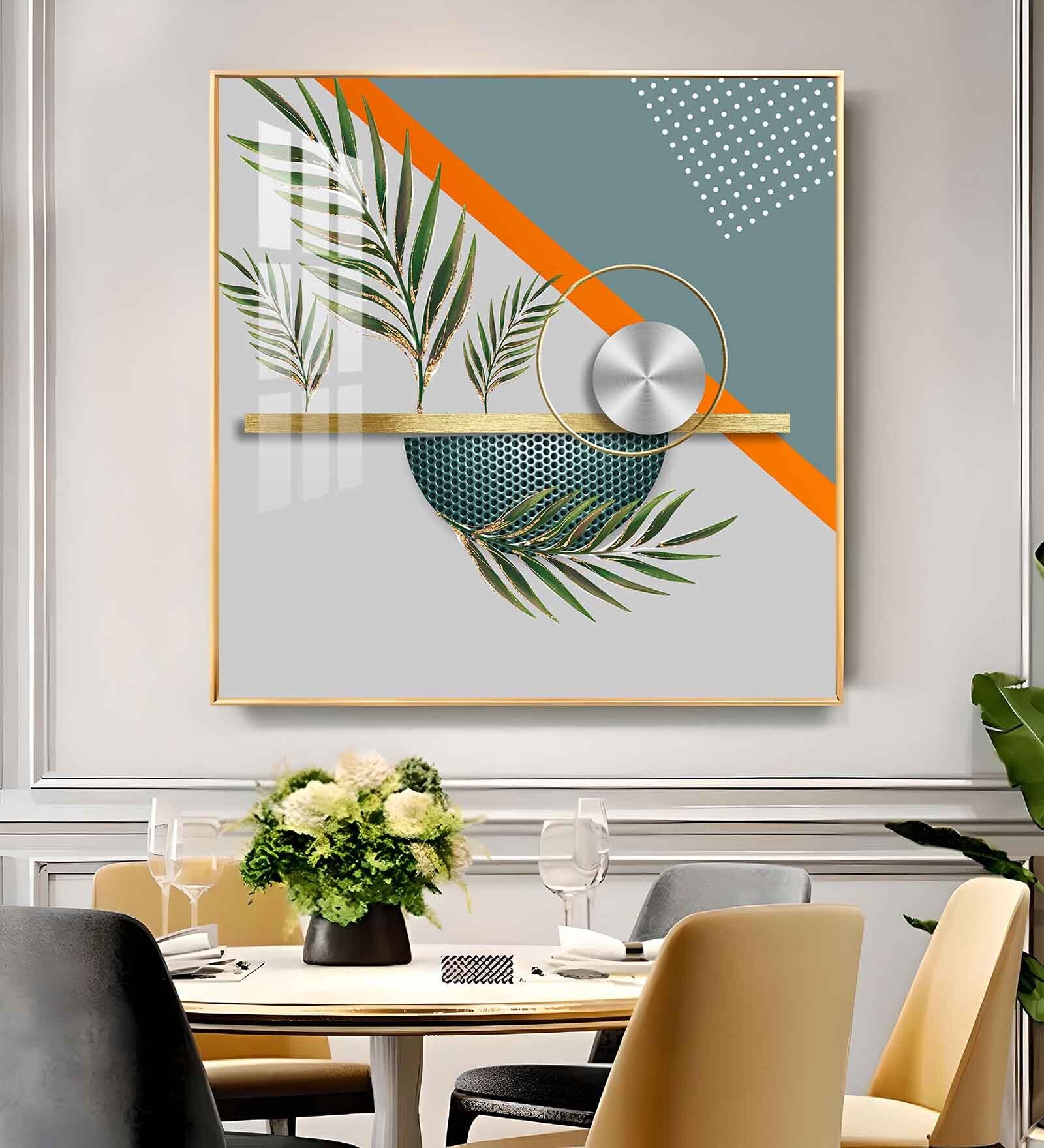 Timeless Tropics Glass Finish Square Wall Art