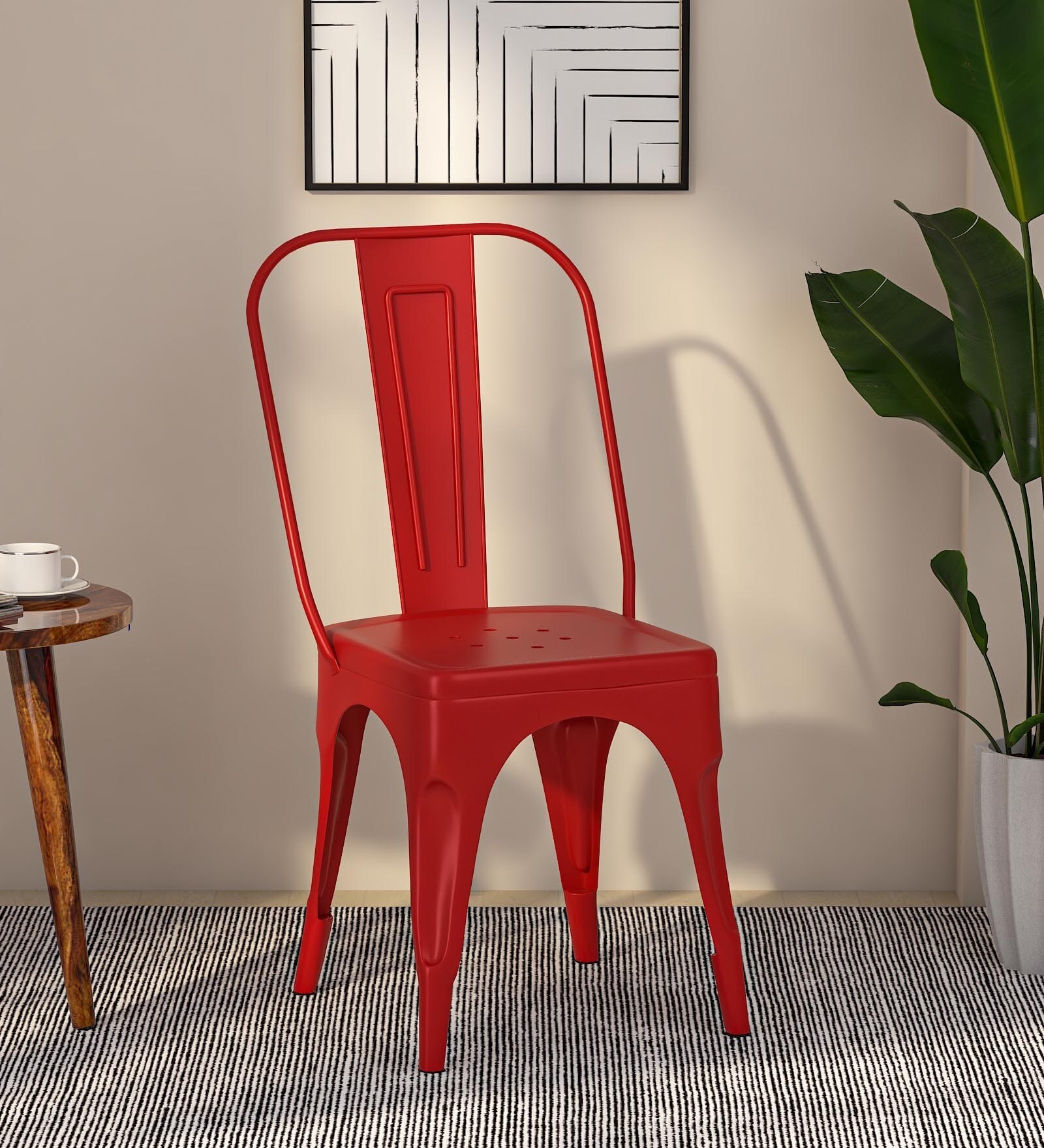 Timpani Metal Iconic Chair in Red Colour
