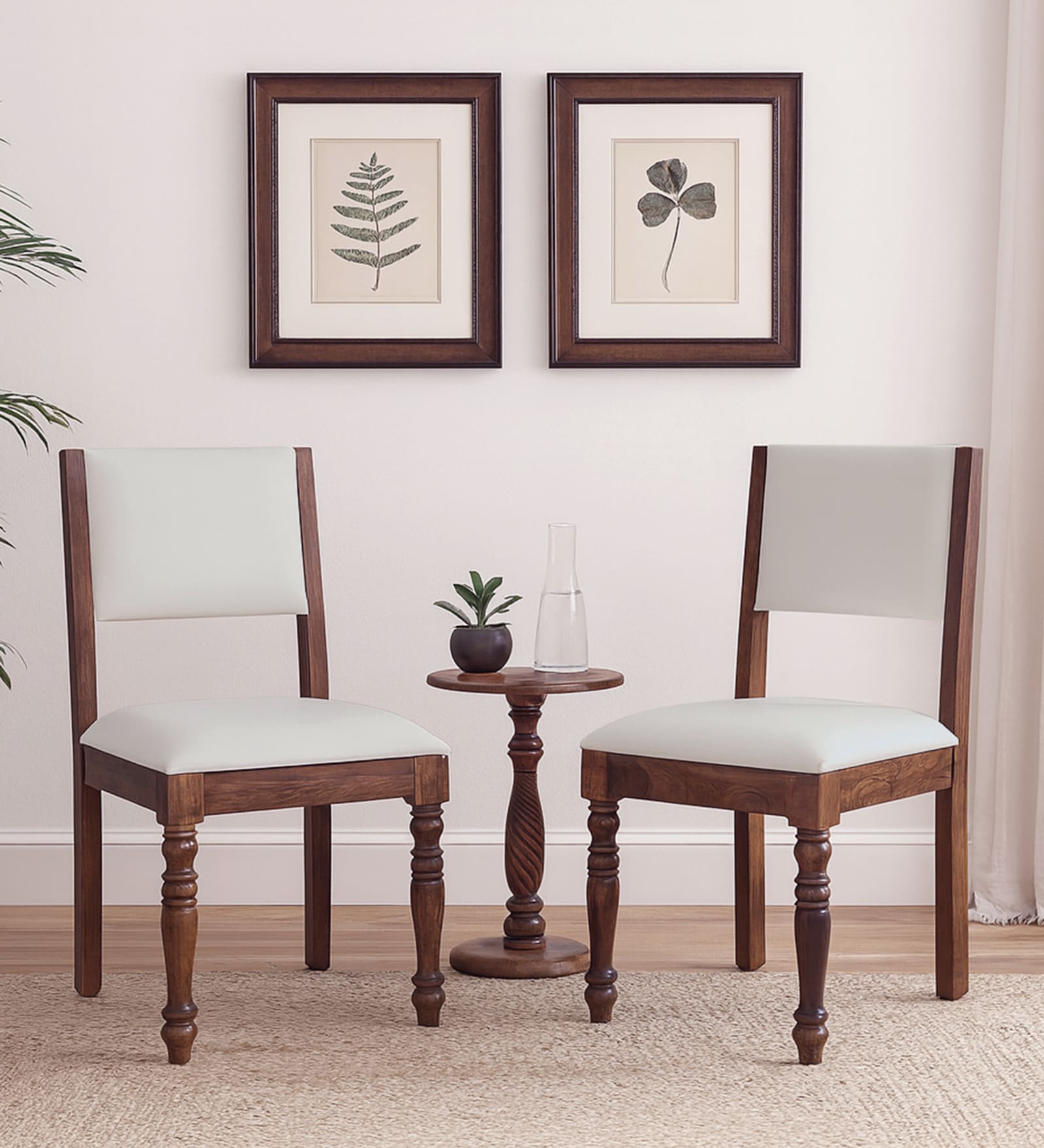Tipton Sheesham Wood Dining Chairs in Provincial Teak Finish (Set Of 2)