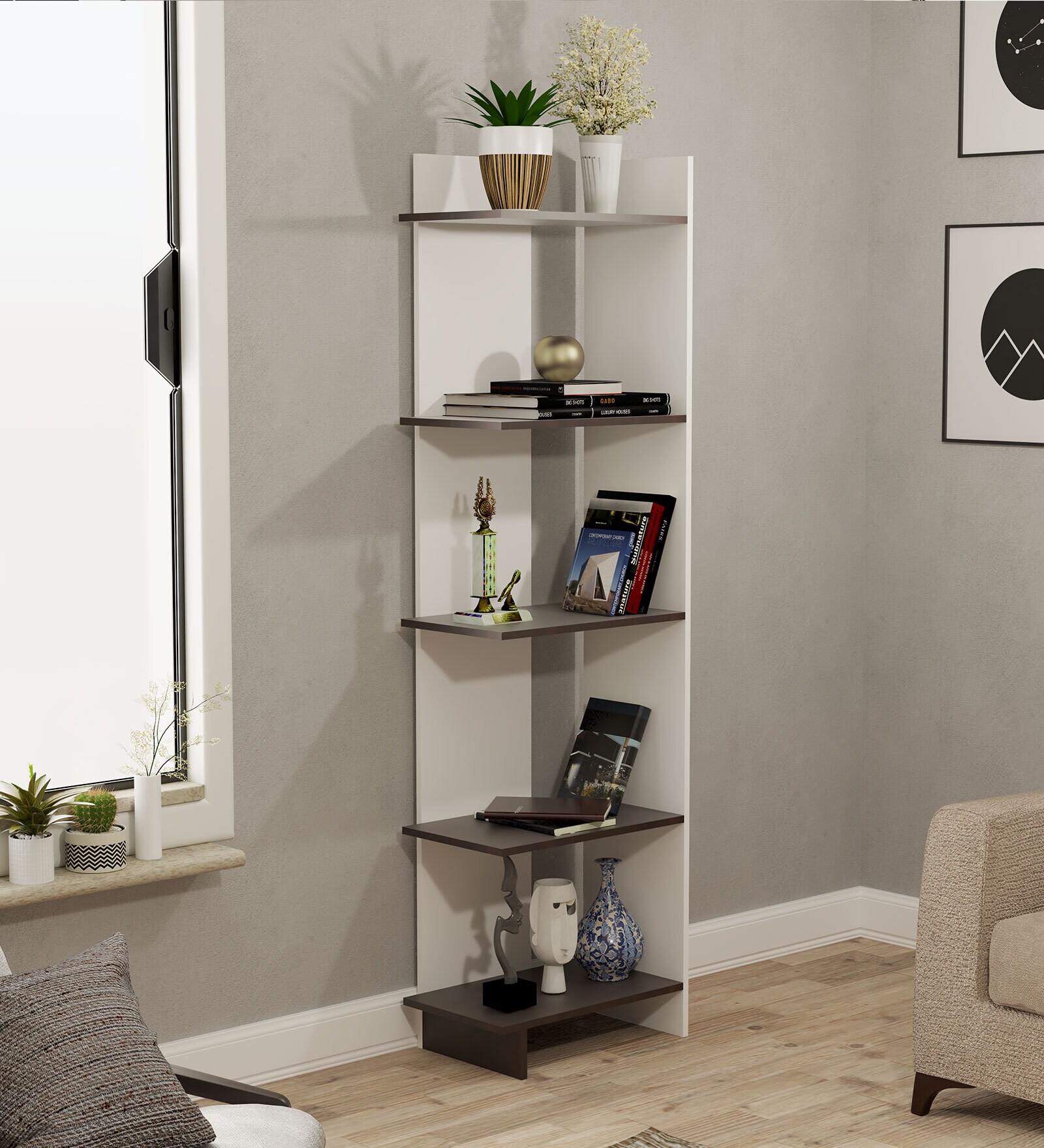 Buy Tisha Book Shelf in White Finish at 30% OFF by Trevi Furniture ...