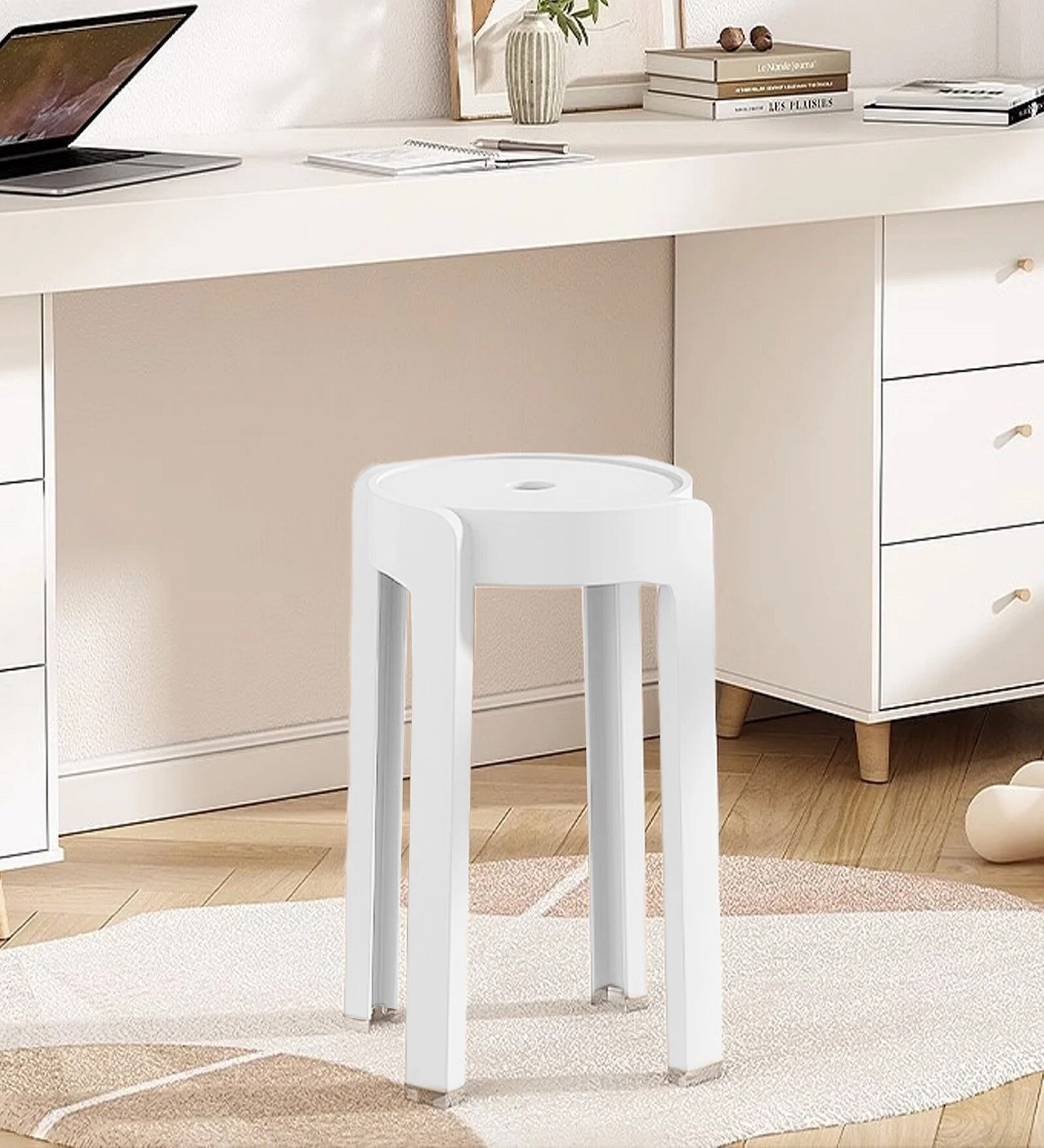 Tivo White Colour Modern Multi-Purpose End Table