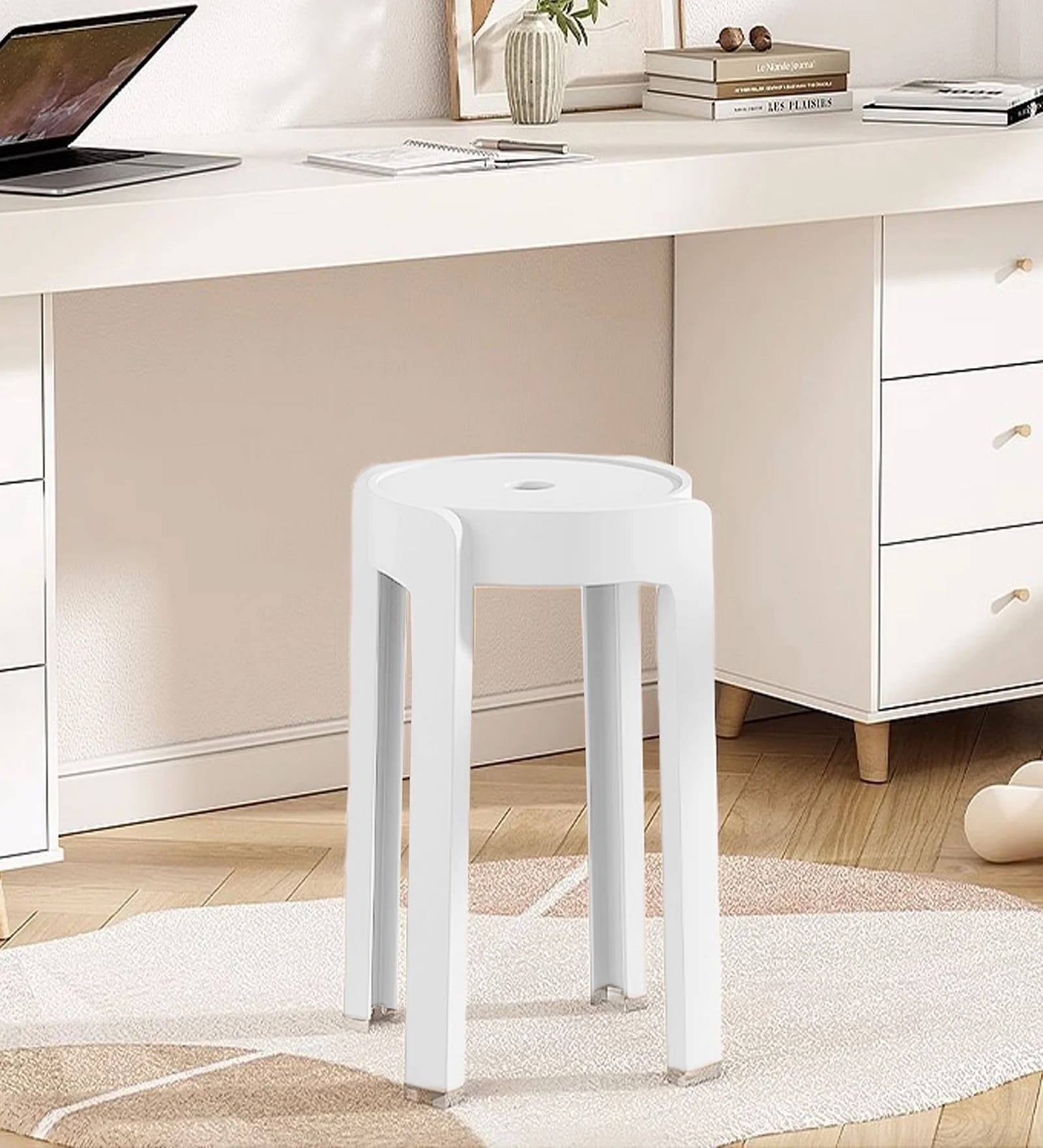 Tivo White Modern Multi-Purpose End Table (Set of 3)