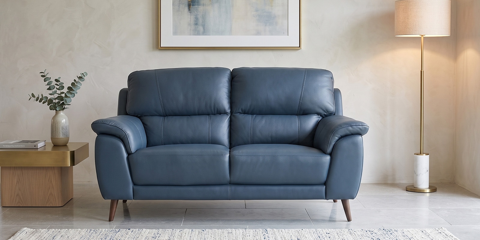 Tivoli 2 Seater Sofa In Blue Colour Tivoli 2 Seater Sofa In Blue Colour