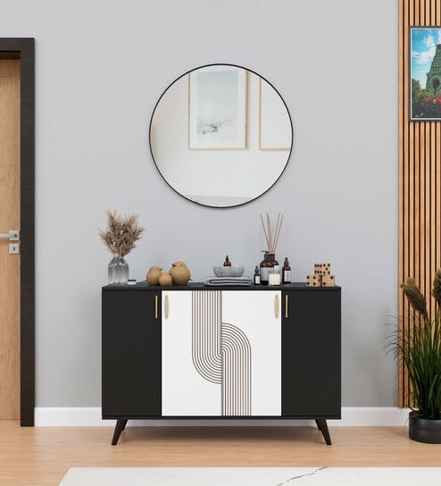 Tigris  Sideboard In Black & White Finish