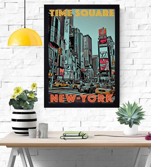 Time Theo Multicolour Textured Paper Framed Art Print
