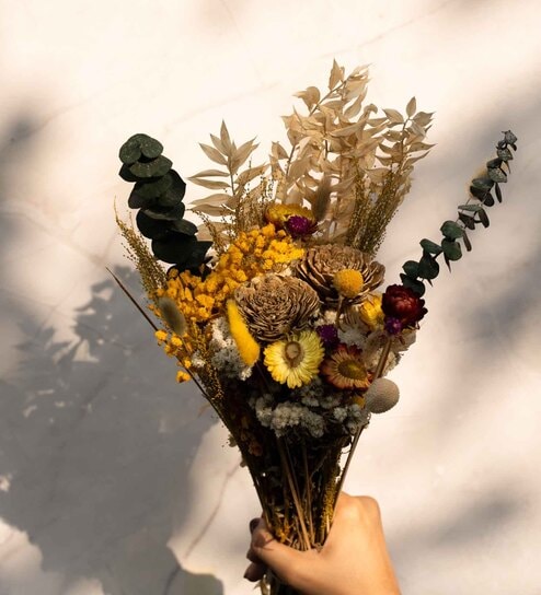 Timeless Petal Multicolor Dried Flower Bunch