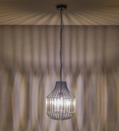 Tindori Crystal & Metal Ceiling Pendant (Clear)
