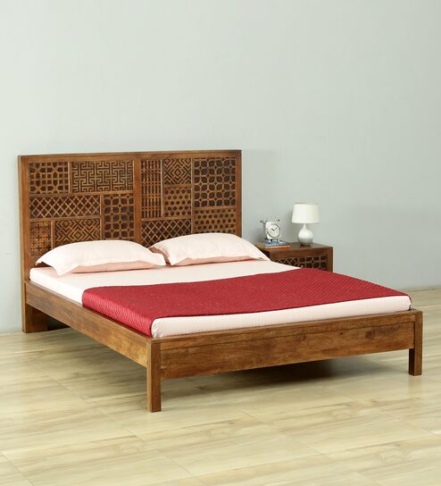 pepperfry wooden cot