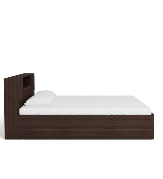 Buy Tiagosuper King Size Bed with Storage in Wenge Finish by Hometown Online Modern King Size