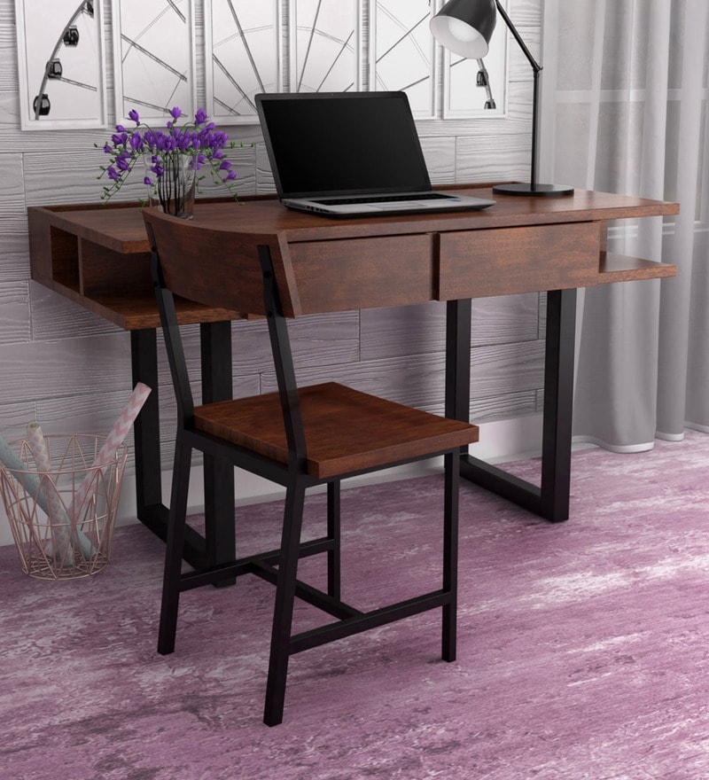 Buy Tiber Solid Wood Writing Table with Chair in Premium ...