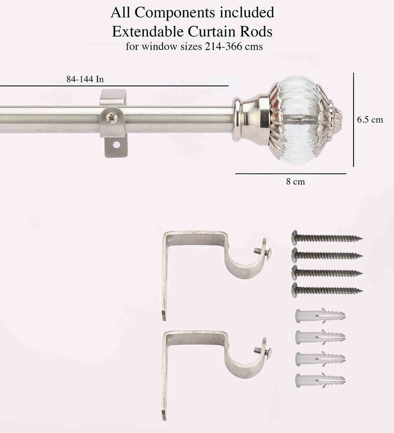 Buy Timeless 19mm Iron Curtain Rod with Stainless Steel Finial by