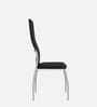Tia Leather (Set of 6)  Dining Chair in Black Colour 