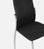 Tia Leather (Set of 6)  Dining Chair in Black Colour 