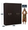 Tiago 4 Door Wardrobe in Wenge Finish