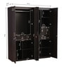 Tiago 4 Door Wardrobe in Wenge Finish