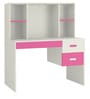 Tiara Kids Study Table in Ivory & Barbie Pink Colour