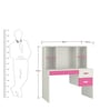 Tiara Kids Study Table in Ivory & Barbie Pink Colour