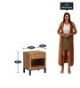 Tiber Solid Wood Night Stand in Natural Acacia Finish