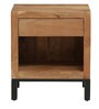 Tiber Solid Wood Night Stand in Natural Acacia Finish