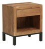 Tiber Solid Wood Night Stand in Natural Acacia Finish